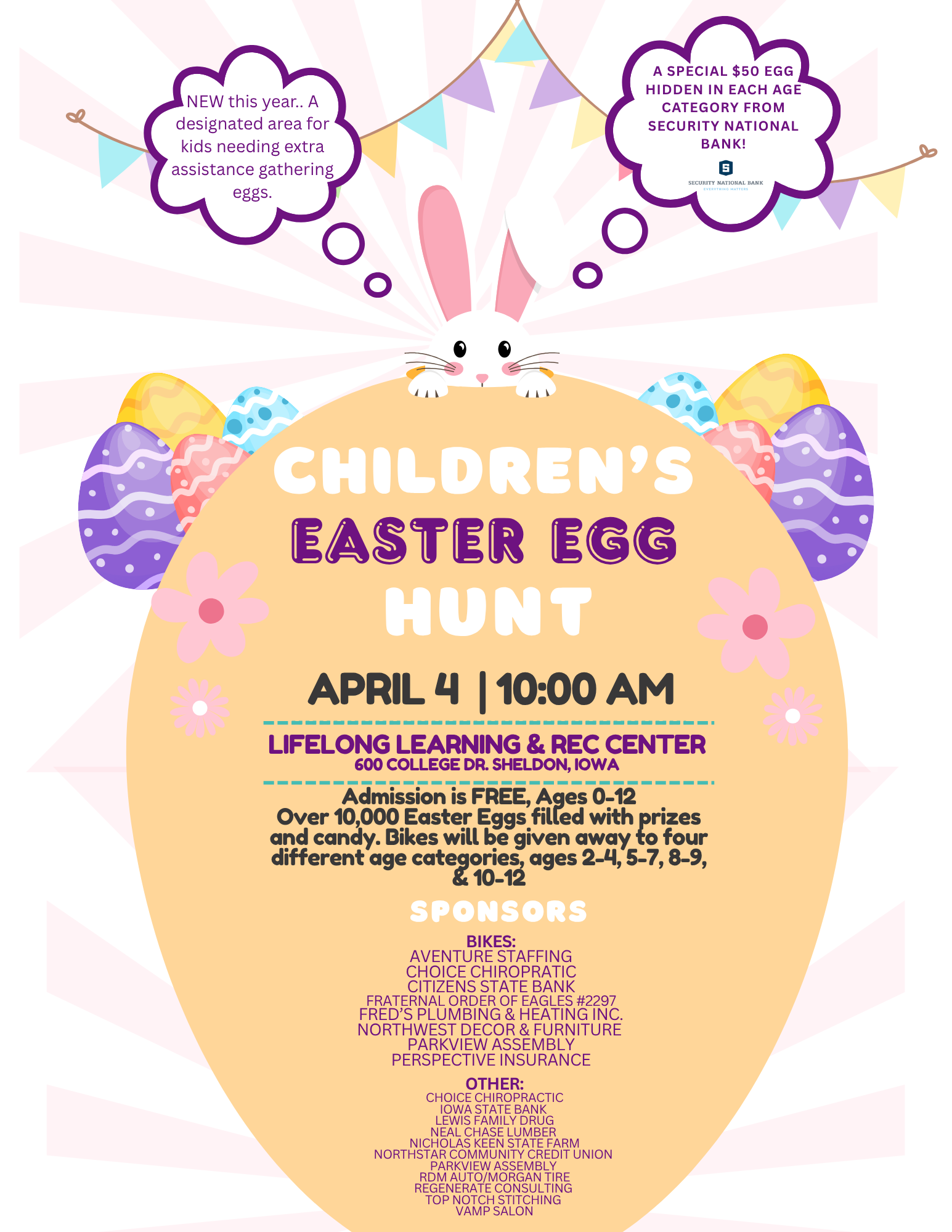 Children's Easter Egg Hunt at the LLRC - NW Iowa Community College.